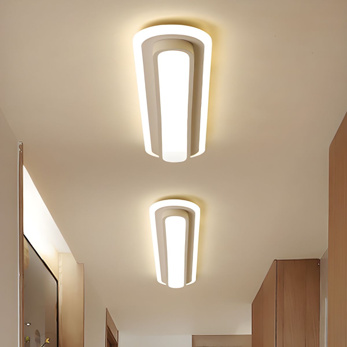 Oval Flush Light with Acrylic Glow