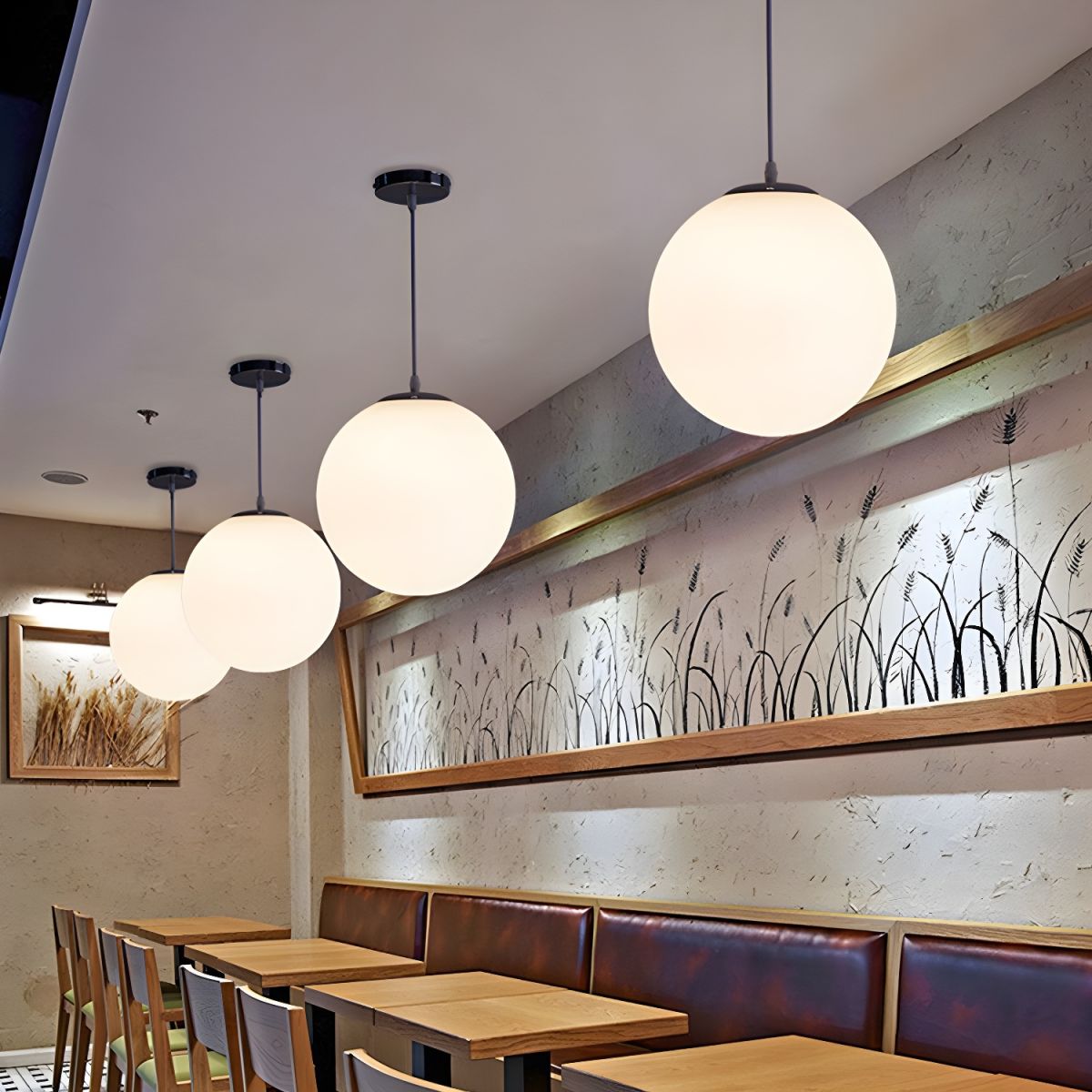 Frosted Globe Pendant Light