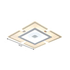 Modern Rectilinear Acrylic Flush Mount