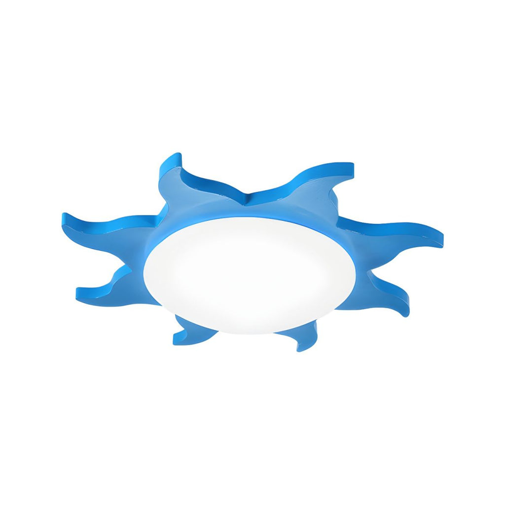Playful Sun Halo Flush Ceiling Light