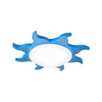 Playful Sun Halo Flush Ceiling Light
