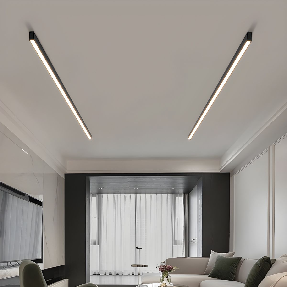 Minimalist Architectural Strip Ceiling Light