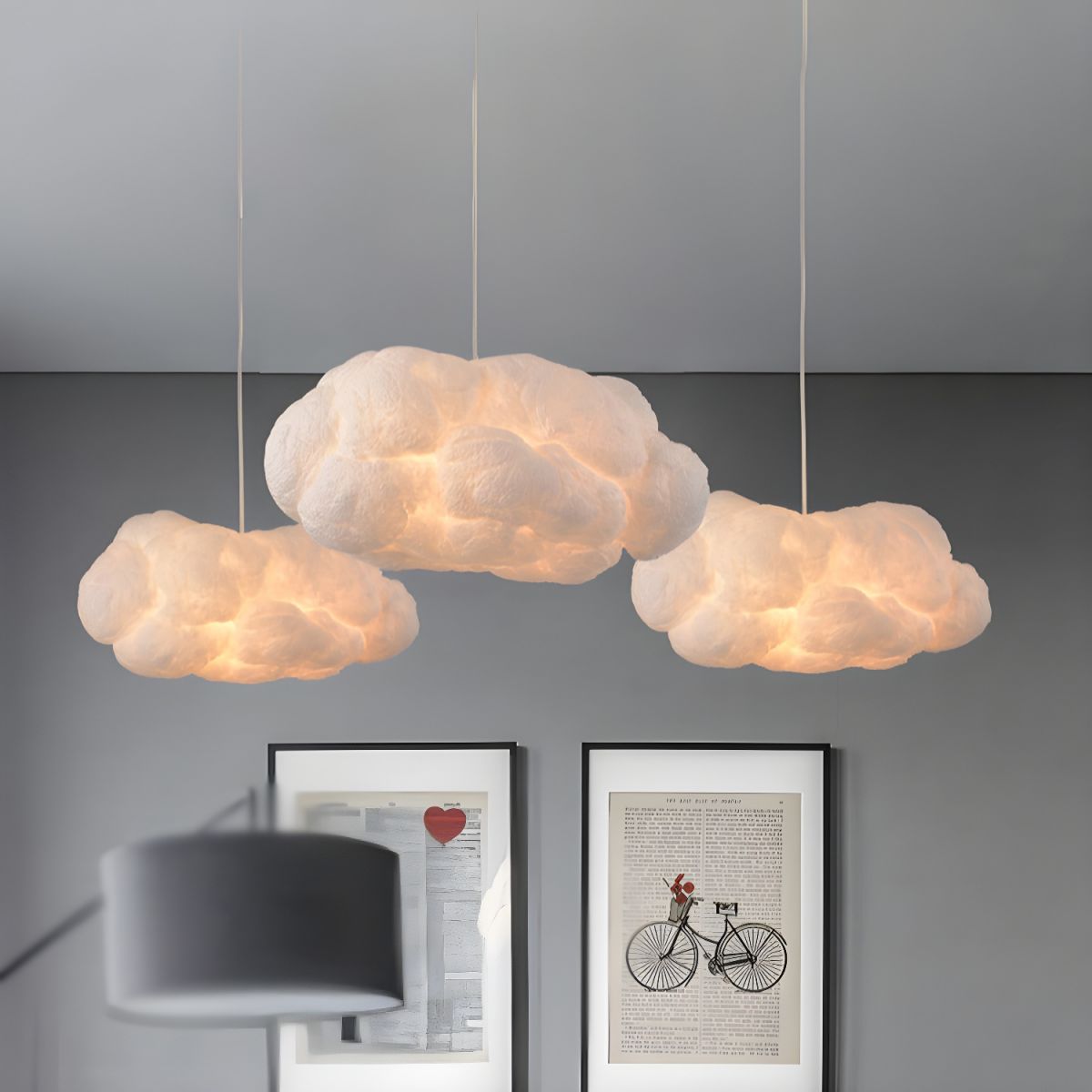 Luminous Cotton Cloud Pendant Light