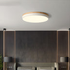 Nordic Wooden Round Flush Mount Ceiling Light
