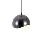 Modern Sculptural Wave Dome Metal Pendant