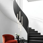 Sleek Black White Acrylic Tube Pendant