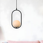Modern White Globe Pendant Ceiling Glow