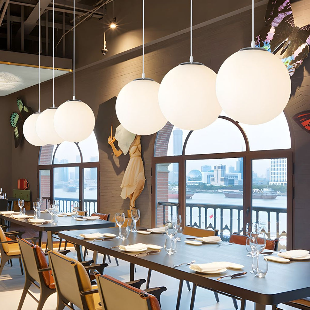 Frosted Globe Pendant Light
