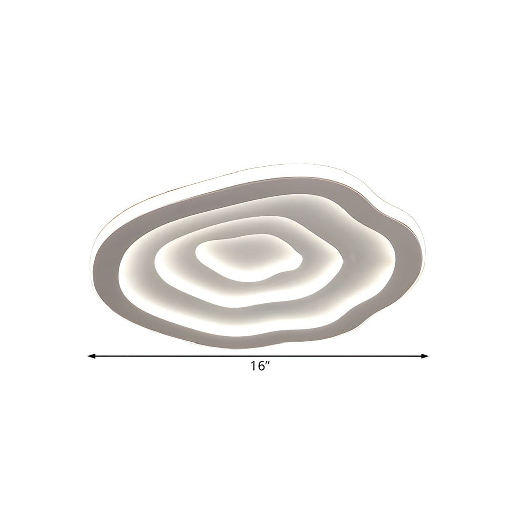 Sculpted Ripple Disc Flush Mount
