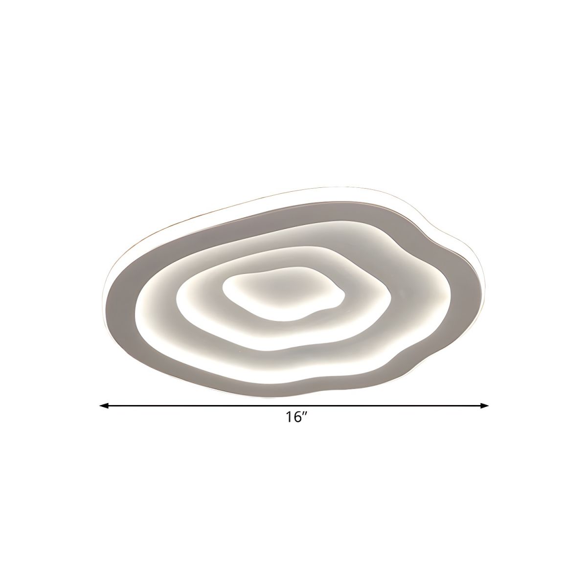 Sculpted Ripple Disc Flush Mount