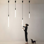 Sleek Black White Acrylic Tube Pendant