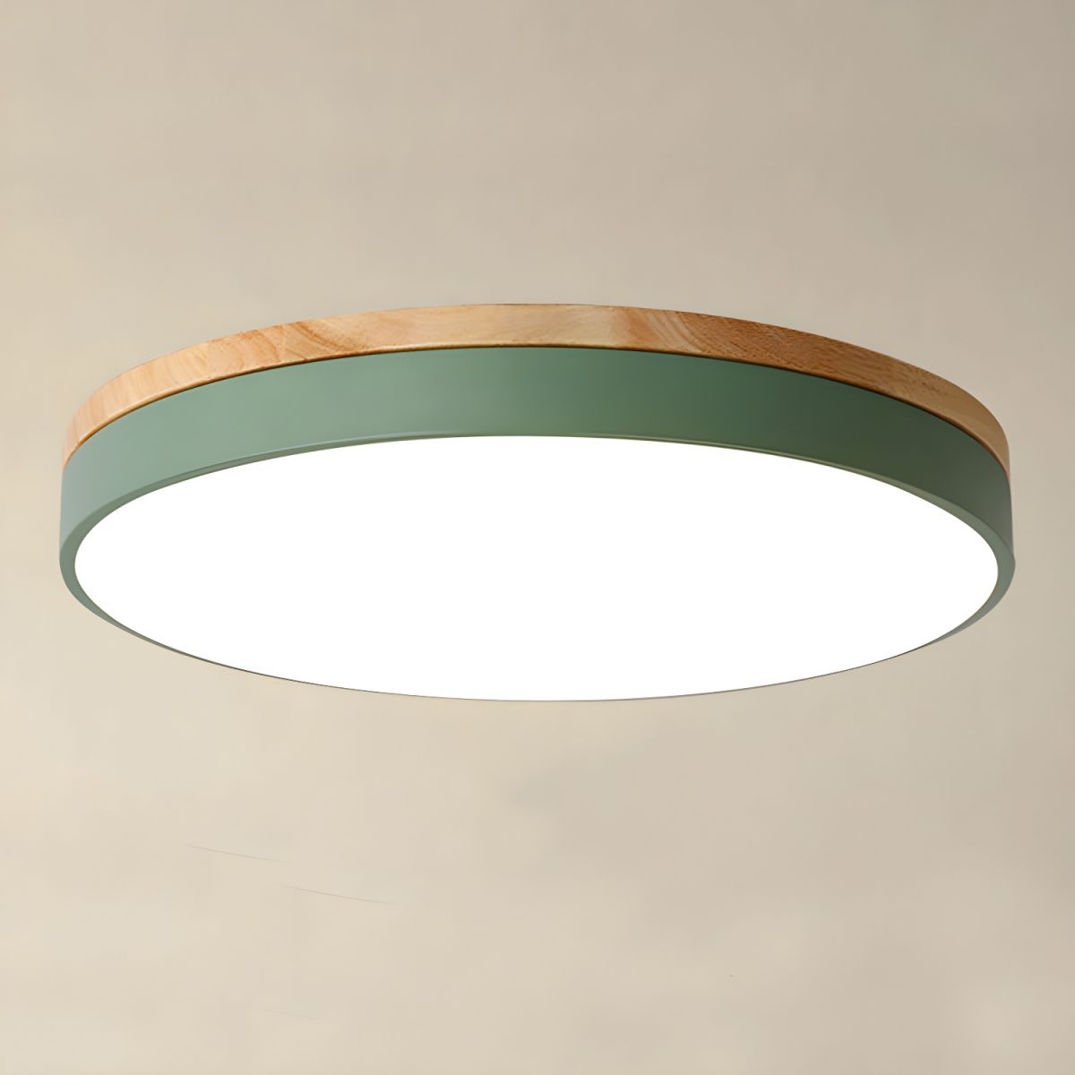 Nordic Wooden Round Flush Mount Ceiling Light