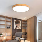 Minimalist Nordic Wood Halo Ceiling Sculpture