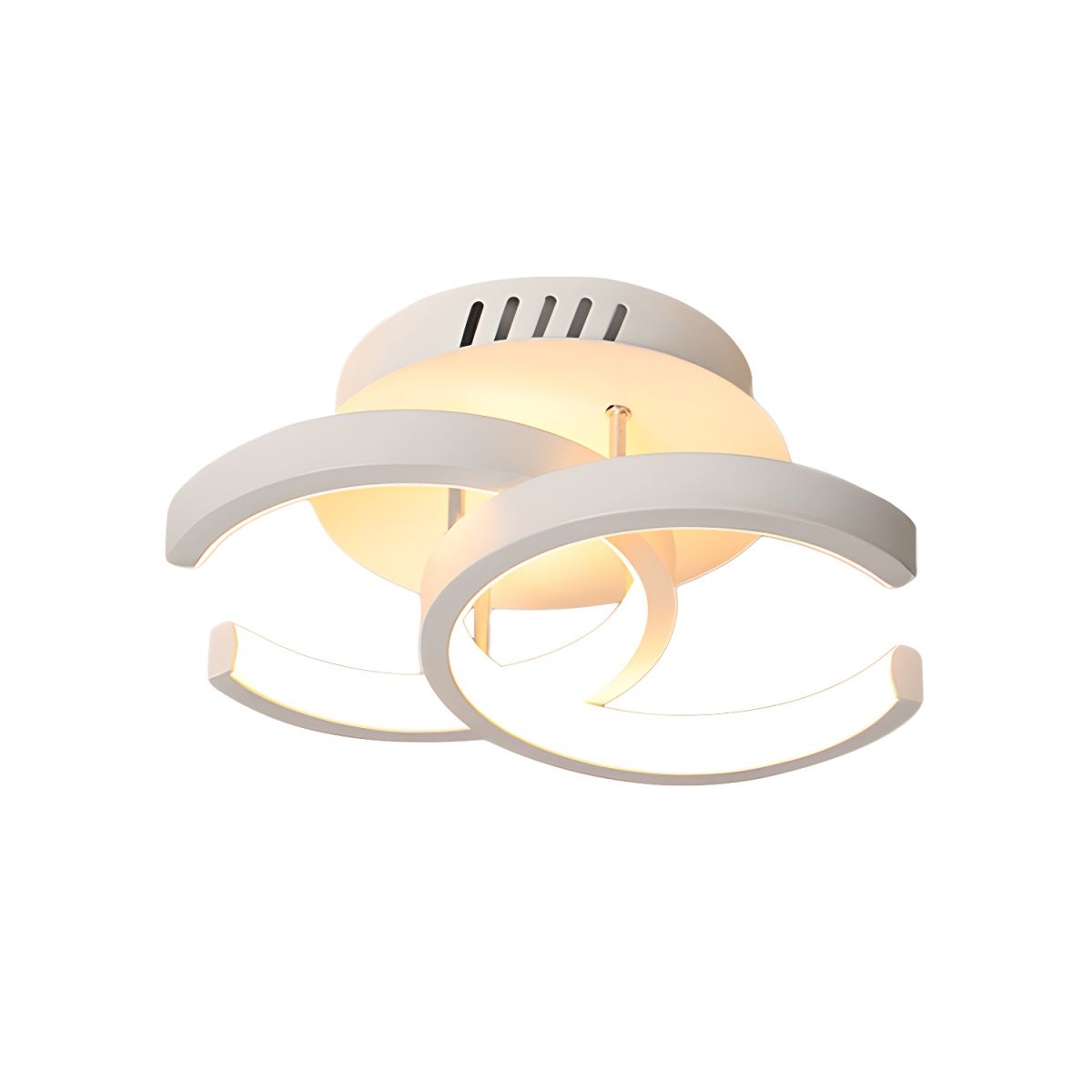 Modern Metal Semi Flush Mount Ceiling Lamp