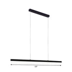 Refined Acrylic Bar Pendant in Matte Black