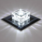 Modern Crystal Block Flush Mount