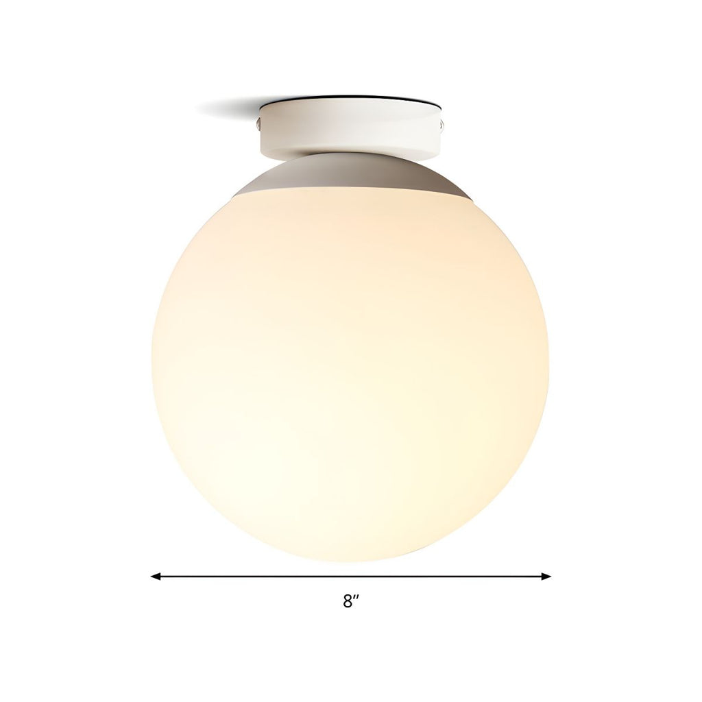 Opal Glass Globe Flush Mount