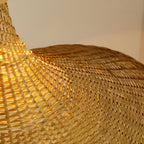 Asia Style Beige Bamboo Pendant Light