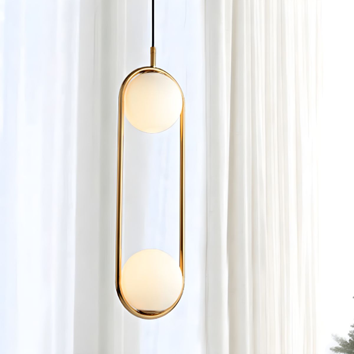Modern White Globe Pendant Ceiling Glow