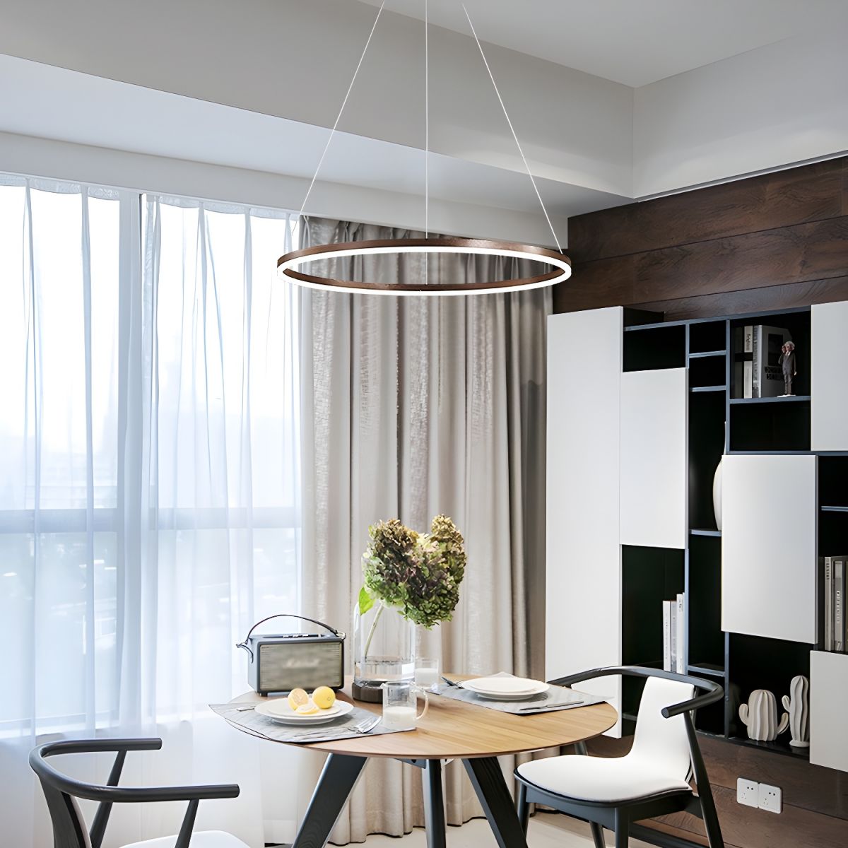 Sculptural Ring Pendant Ceiling Light