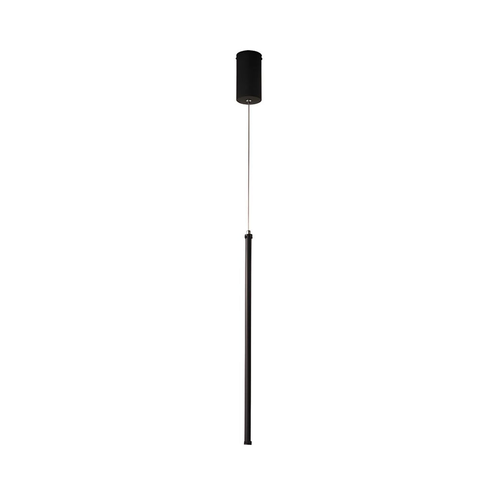 Tubular Black Cylinder Hanging Light
