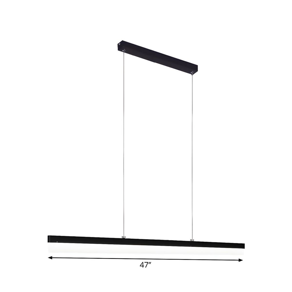 Refined Acrylic Bar Pendant in Matte Black