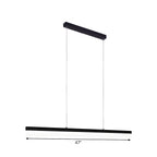 Refined Acrylic Bar Pendant in Matte Black