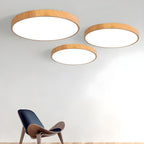 Minimalist Nordic Wood Halo Ceiling Sculpture