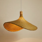 Asia Style Beige Bamboo Pendant Light