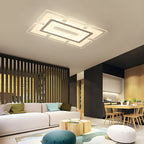 Modern Rectilinear Acrylic Flush Mount