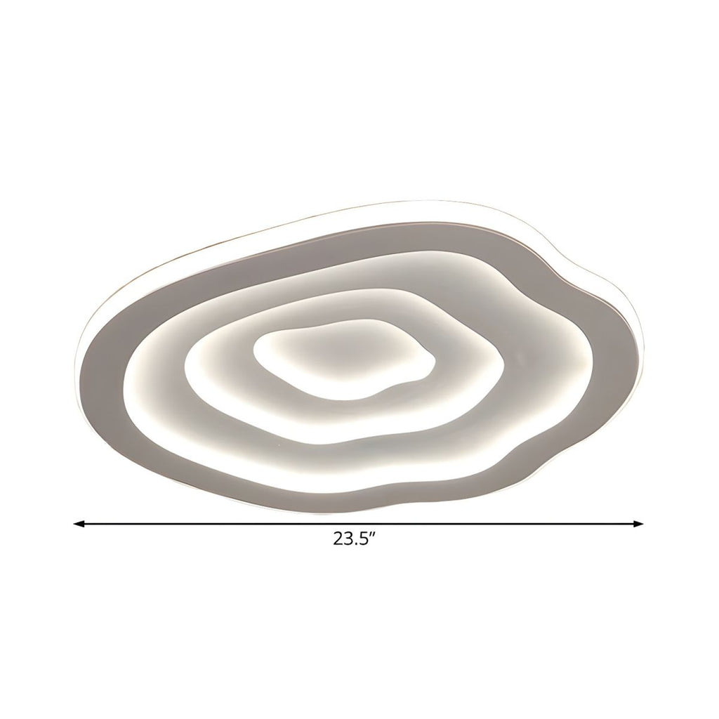 Sculpted Ripple Disc Flush Mount