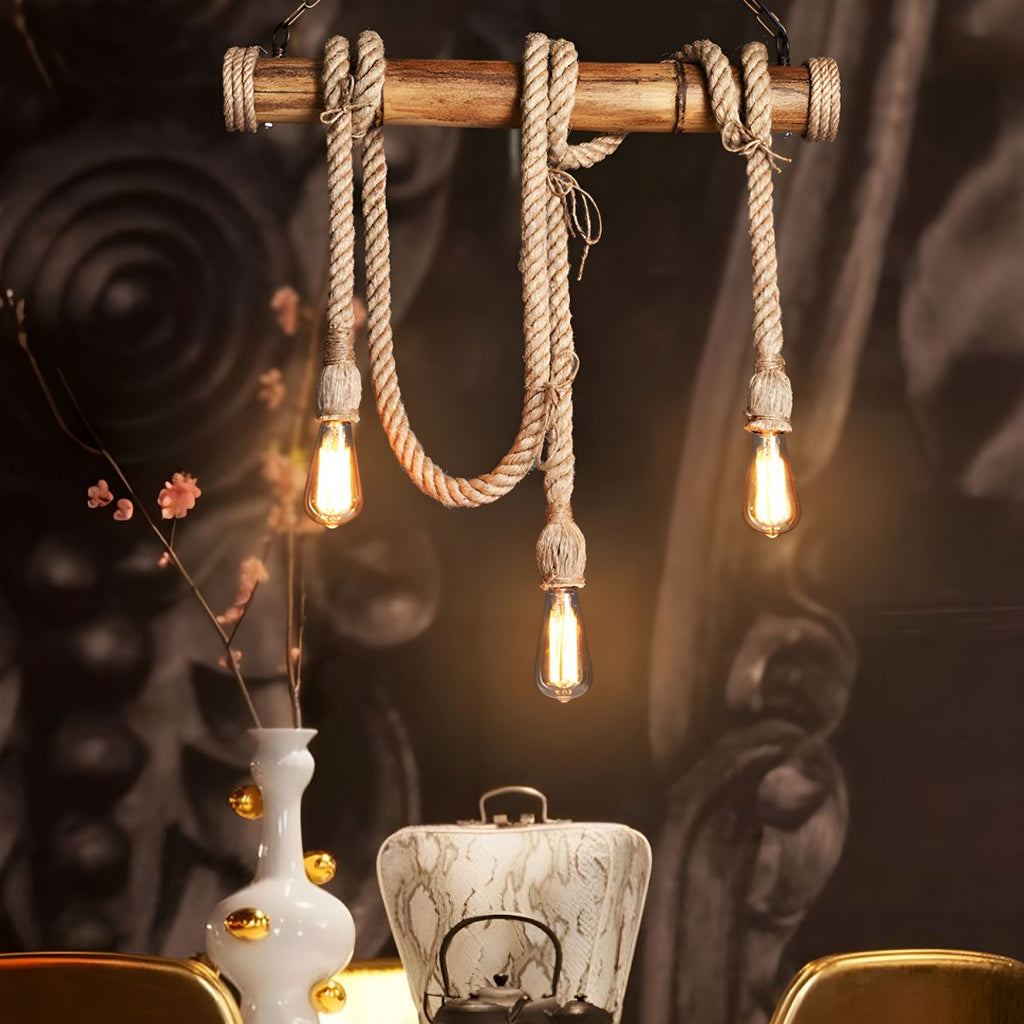 Artisan Rope Suspension Ceiling Light