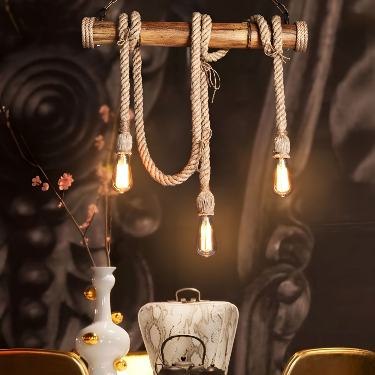 Artisan Rope Suspension Ceiling Light