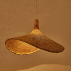 Asia Style Beige Bamboo Pendant Light