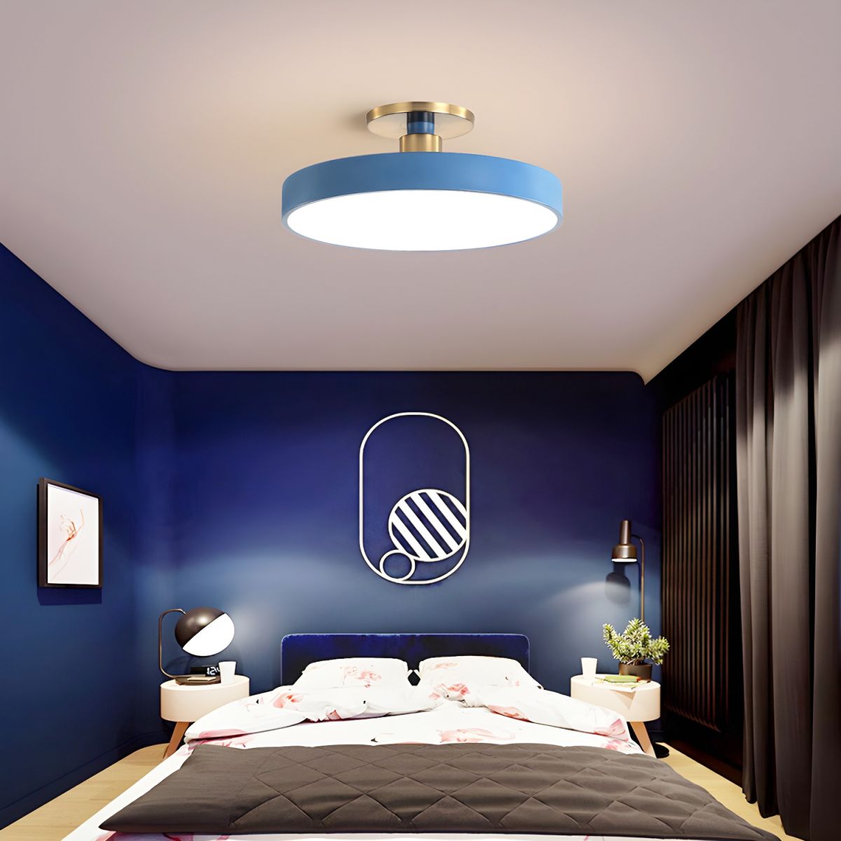 Modern Macaron Semi Flush Mount