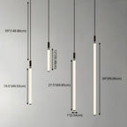 Sleek Black White Acrylic Tube Pendant