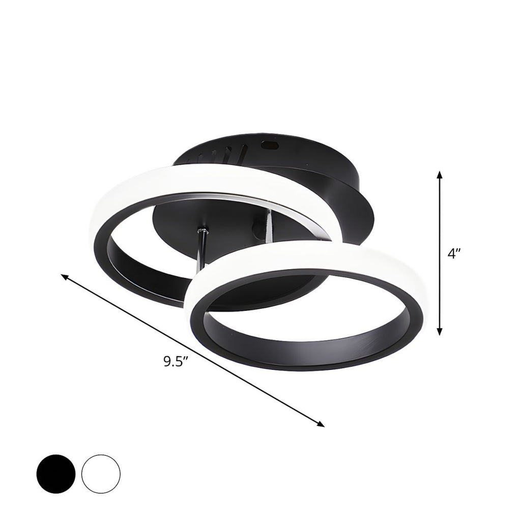 Modern Metal Semi Flush Mount Ceiling Lamp