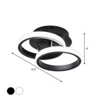 Modern Metal Semi Flush Mount Ceiling Lamp