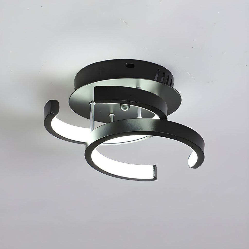 Modern Metal Semi Flush Mount Ceiling Lamp