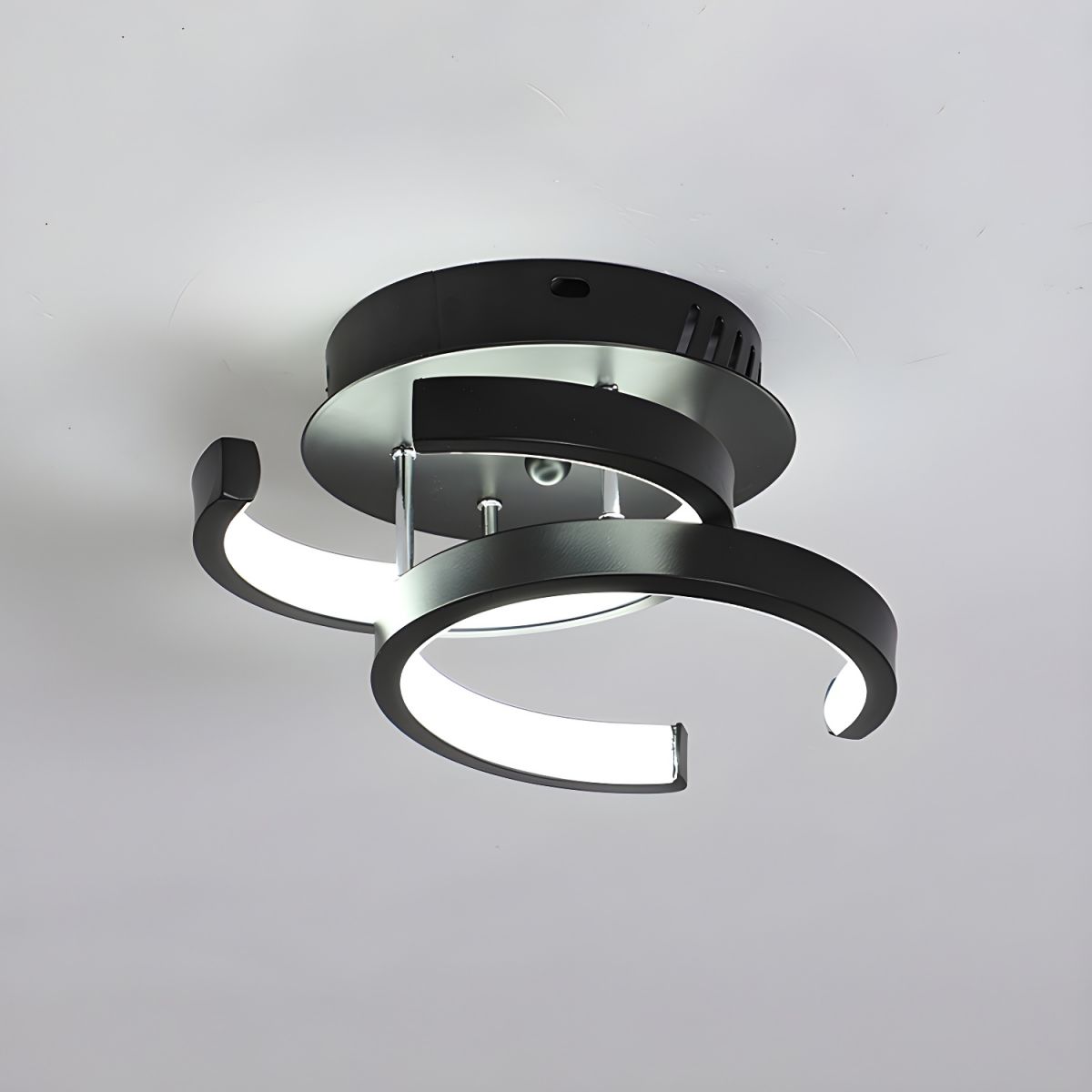 Modern Metal Semi Flush Mount Ceiling Lamp