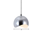 Modern Sculptural Wave Dome Metal Pendant
