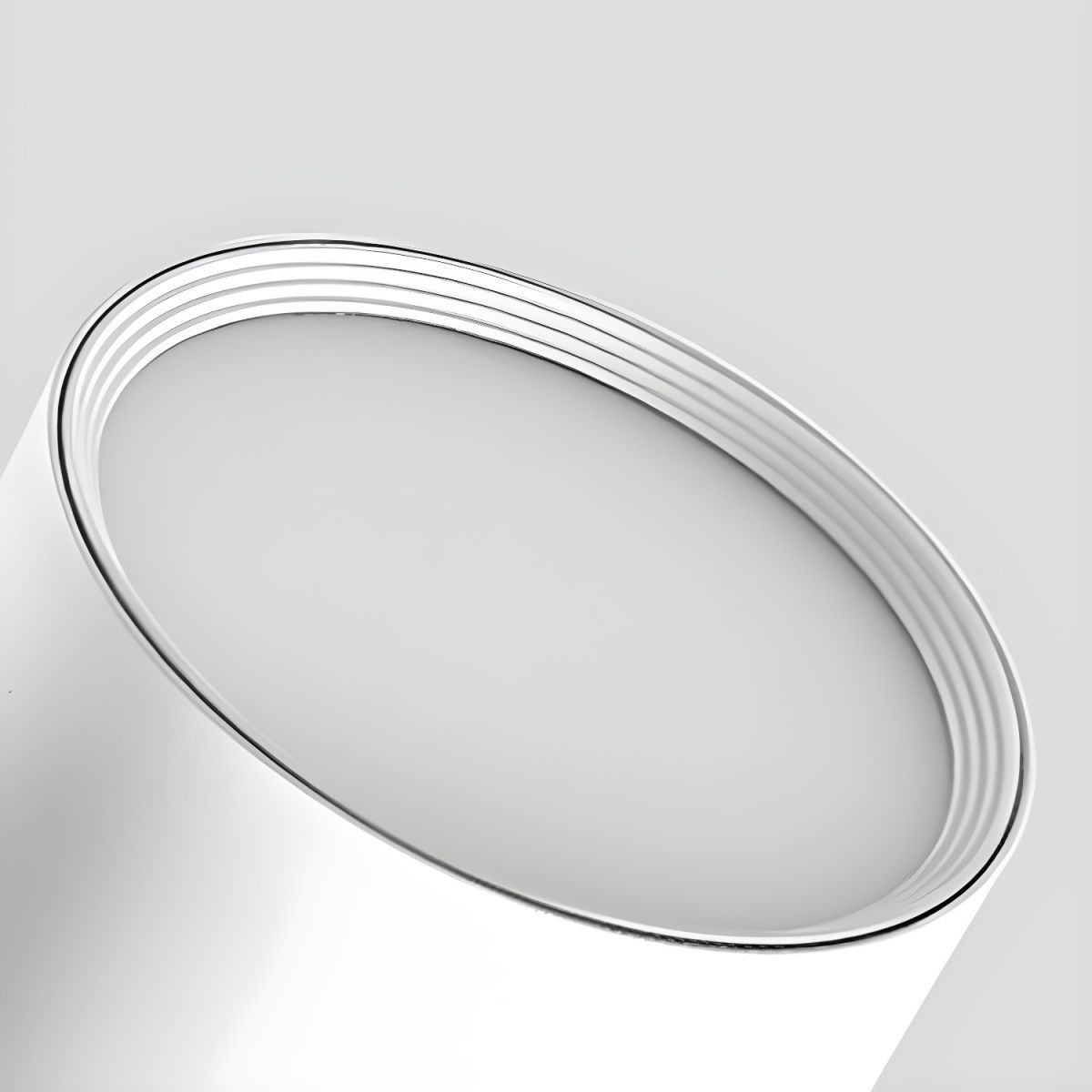 Architectural Matte Black Cylinder Flush Mount