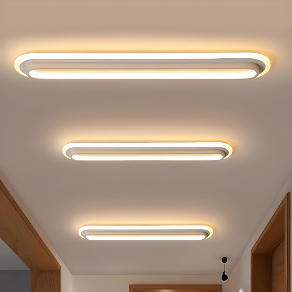 Oval Flush Light with Acrylic Glow