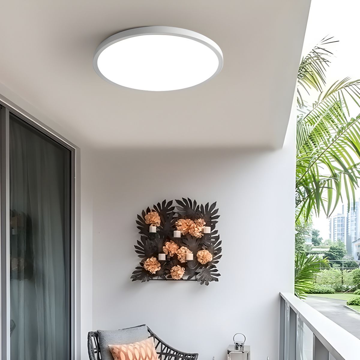 Modern Circular Acrylic Flush Mount
