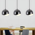 Modern Sculptural Wave Dome Metal Pendant