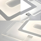 Modern Rectilinear Acrylic Flush Mount