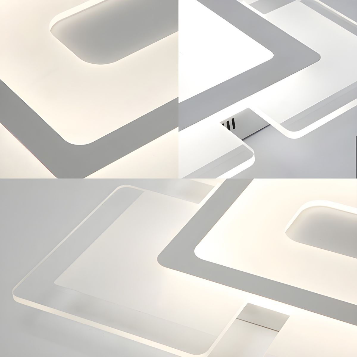 Modern Rectilinear Acrylic Flush Mount