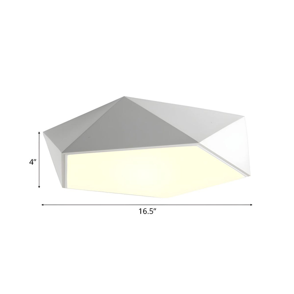 Geometric Metal Flush Mount Ceiling Fixture