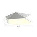 Geometric Metal Flush Mount Ceiling Fixture