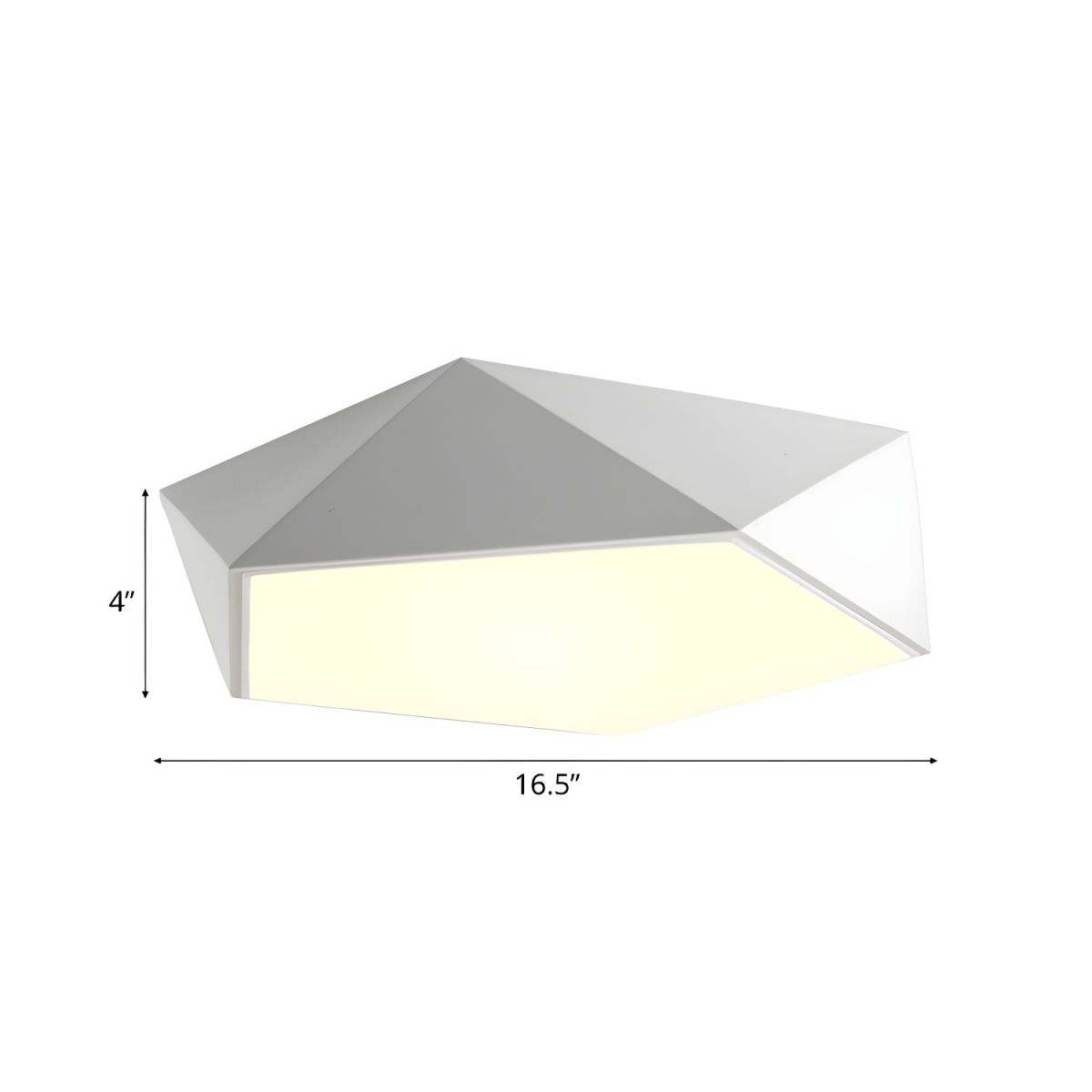Geometric Metal Flush Mount Ceiling Fixture